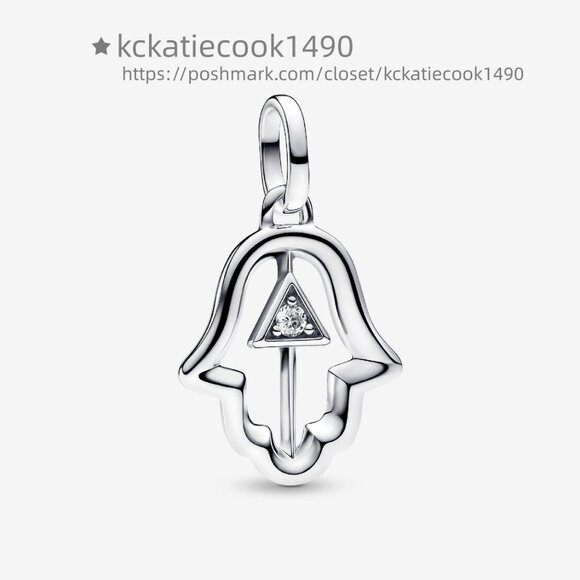 Pandora Hamsa Hand Medallion Charm - Picture 1 of 4